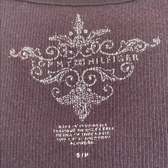 🖤Tommy Hilfiger Black Tank Top with Floral Detail  Size S - Picture 2 of 5